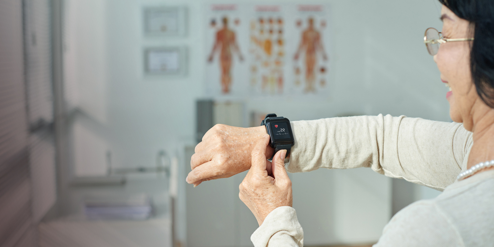 doctor with a smartwatch